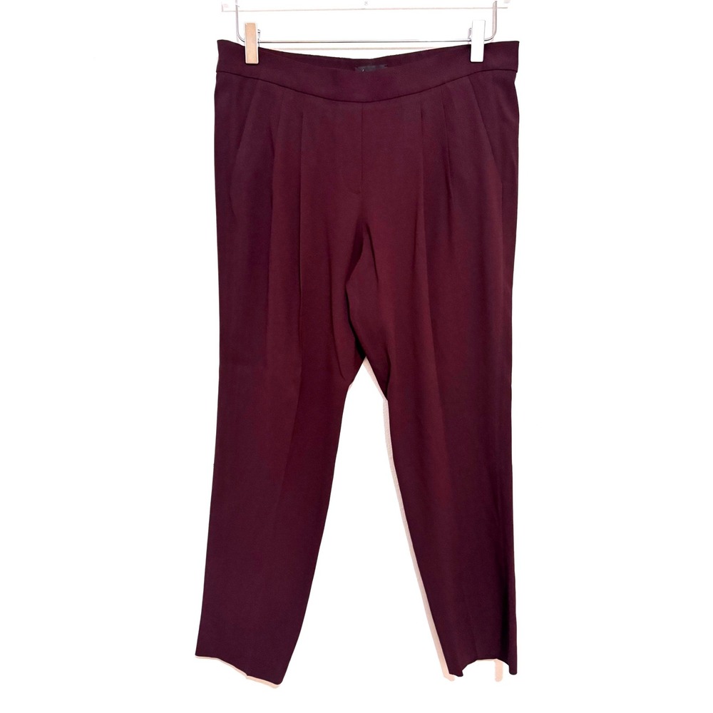 T.Babaton Cohen Plum Purple Tapered Pleated Ankle Dress Pants